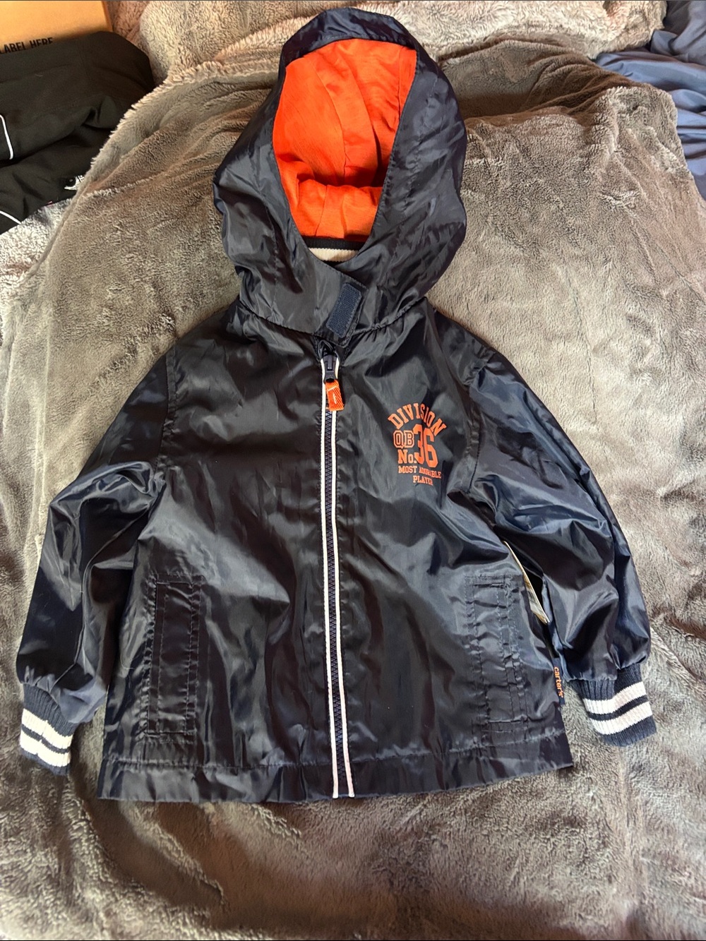 Carter's Navy lightweight Toddler Jacket with 'let's play' Tag